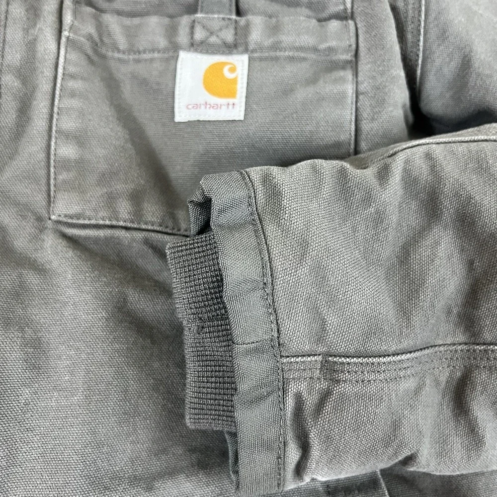 Carhartt Jacket Mens Medium Gray Hooded Sherpa Lined Full Zip Relaxed OJ3826-M - Picture 13 of 13